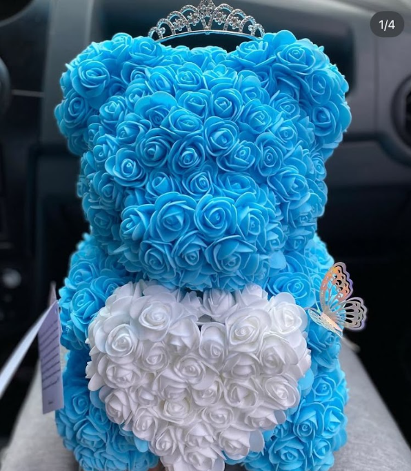 Oso 500 mini rosas en foamy