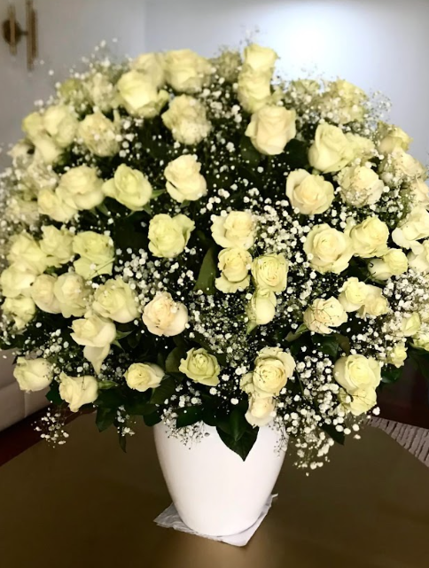 Copón de Nieve x150 rosas